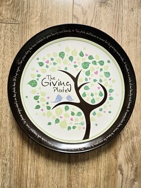 "The GIVING PLATE" Ceramic Serving Plate. Sharing is Caring!
